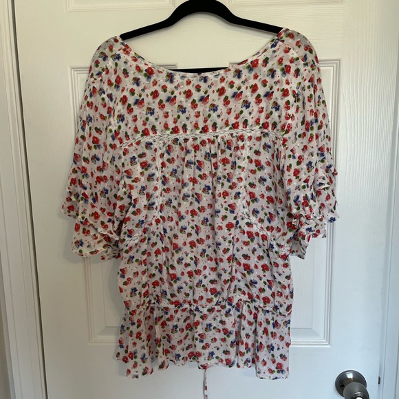 Floral Caffe Marrakesh Peasant Style Top - Picture 3 of 4